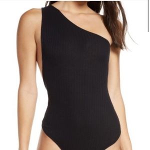 NWT Intimately Free Black Bodysuit Floral Tie XS